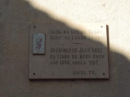 Imagen Placa en homenaje a Juan Ruiz, el arcipreste de Hita
